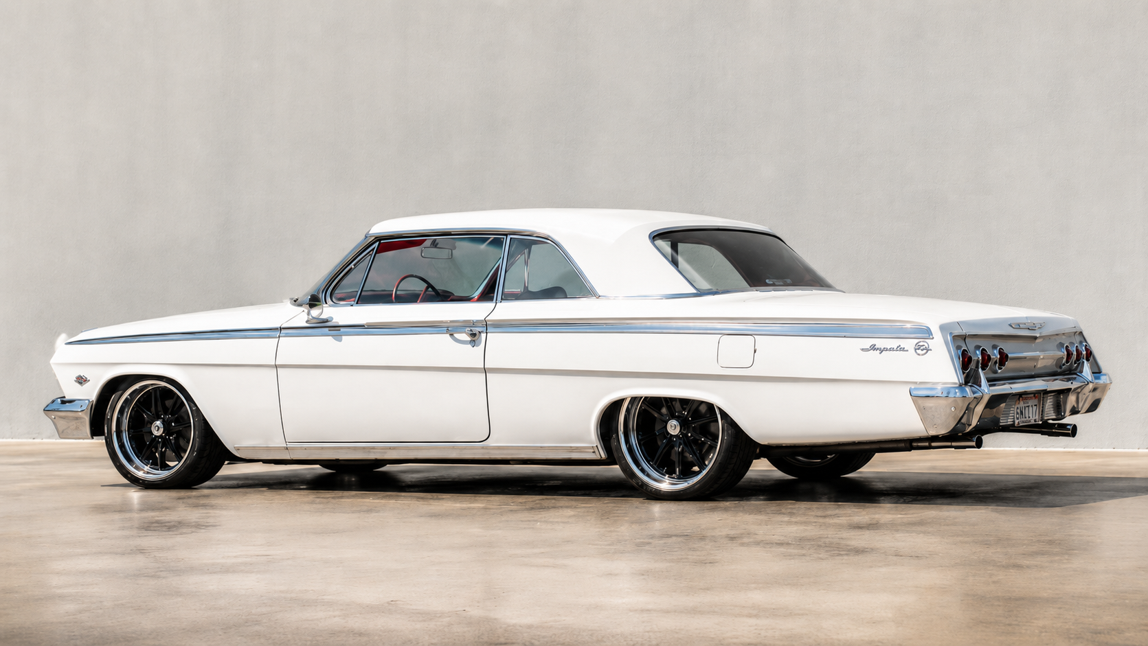 White classic Impala after detail